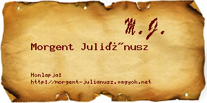 Morgent Juliánusz névjegykártya
